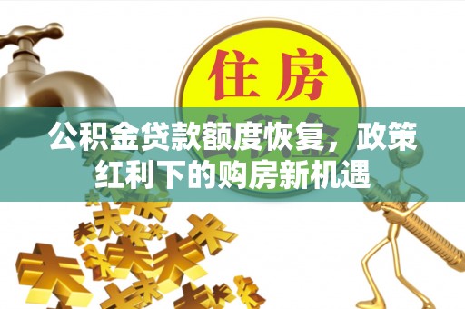 龙沙公积金贷款额度恢复，政策红利下的购房新机遇