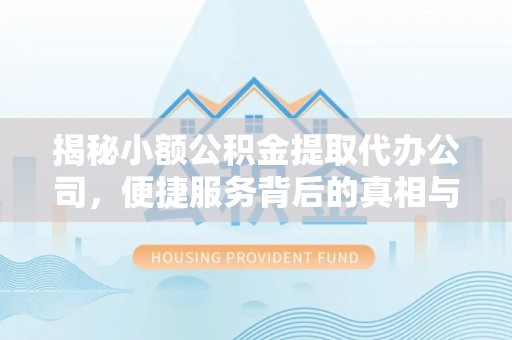 龙沙揭秘小额公积金提取代办公司，便捷服务背后的真相与选择指南