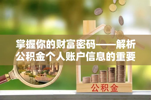 龙沙掌握你的财富密码——解析公积金个人账户信息的重要性