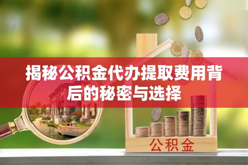 龙沙揭秘公积金代办提取费用背后的秘密与选择