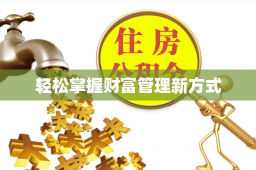 龙沙轻松掌握财富管理新方式