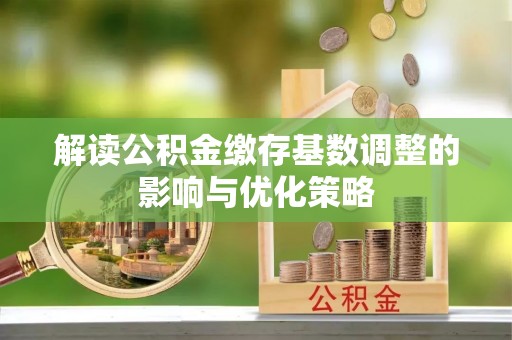 龙沙解读公积金缴存基数调整的影响与优化策略