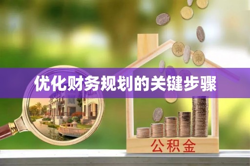 龙沙优化财务规划的关键步骤