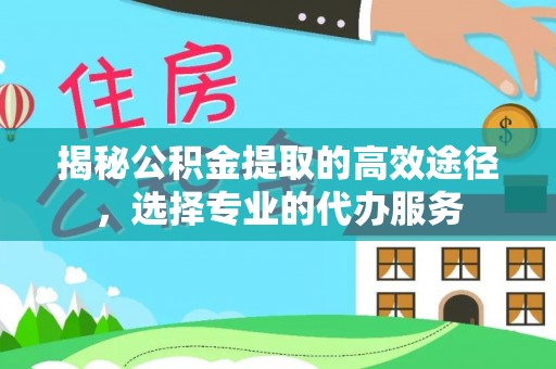 龙沙揭秘公积金提取的高效途径，选择专业的代办服务
